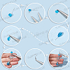 Snowflake Alloy & Glass Dangle Earring Making Kits DIY-SC0026-97-6