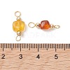 Natural Amber Connector Charms PALLOY-JF05366-4