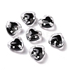 Glass Heart Beads GLAA-D005-01F-1