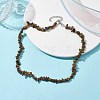 Natural Tiger Eye Chip Beaded Necklace NJEW-JN04616-08-2