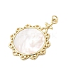 Natural Shell Pendants KK-H529-02G-02-2