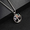 Brass Micro Pave Coloful Cubic Zirconia Pendant Necklaces NJEW-M211-03C-P-2