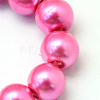 Baking Painted Pearlized Glass Pearl Round Bead Strands X-HY-Q003-6mm-54-3
