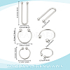 18Pcs 3 Styles U Shape Alloy Bikini Clips Buckles AJEW-PH0006-72-5
