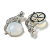 Opalite Half Round Pendants G-F766-06AS-05-2