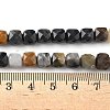 Natural Petrified Wood Beads Strands G-H078-C51-6mm-5