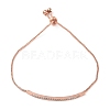 Alloy Crystal Rhinestone Box Chain Slider Bracelets BJEW-F469-01RG-1