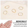 BENECREAT 8pcs 2 style Brass Linking Rings KK-BC0009-28-3