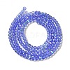 Electroplate Transparent Glass Beads Strands EGLA-A035-T3mm-L14-2