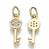 Brass Micro Pave Cubic Zirconia Charms ZIRC-S067-025-NF-1