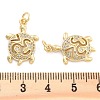 Brass Pave Clear Cubic Zirconia Pendants KK-U009-12I-G-3