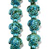 Synthetic Turquoise Dyed Beads Strands G-P507-05Q-1