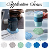 12Pcs 6 Colors Handmade Polyester Cotton Table Mats AJEW-MB0001-08-13