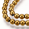 Non-magnetic Synthetic Hematite Beads Strands LS-G-S096-4mm-2-3