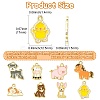 40Pcs 8 Styles Zinc Alloy Enamel Pendants FIND-CJ0004-47-2