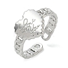 304 Stainless Steel Cuff Open Rings for Women RJEW-L341-05A-P-4