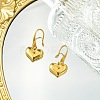 304 Stainless Steel Heart Dangle Earrings for Women EJEW-G417-02G-2