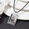 Tarot Card 201 Stainless Steel Pendant Necklaces NJEW-JN04496-03-2