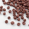 Frosted Opaque 6/0 Glass Seed Beads SEED-R029-4mm-A02-1