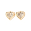Valentine's Day Brass Micro Pave Clear Cubic Zirconia Charms KK-A304-24I-G-1