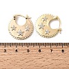 Star Brass Micro Pave Clear Cubic Zirconia Hoop Earrings EJEW-Z157-01G-5