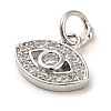 CZ Brass Micro Pave Cubic Zirconia Evil Eye Charms ZIRC-L018-10P-2
