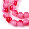 Baking Painted Imitation Jade Glass Round Bead Strands DGLA-N003-10mm-06-3