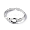 304 Stainless Steel Open Cuff Ring Finding RJEW-C046-06P-2