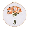 Flower Pattern DIY Embroidery Kit DIY-P077-132-1