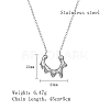 Stainless Steel Sun Pendant Necklace with Cable Chains LV0006-2-3