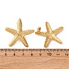 304 Stainless Steel Starfish Stud Earrings EJEW-Z135-02G-03-5