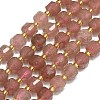 Natural Strawberry Quartz Beads Strand G-I376-D09-01-1