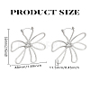 1 Pair Flower Alloy Hoop Earrings for Women EJEW-LP0004-78P-2