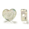 UV Plating Rainbow Iridescent Acrylic Enamel Beads OACR-G012-10B-2