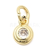 Brass Cubic Zirconia Charms LS-KK-G554-02B-01-1