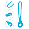 Gorgecraft 50Pcs 5 Colors Nylon Zipper Pulls Extension FIND-GF0003-10-4