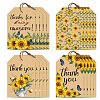 120Pcs 4 Styles Sunflower Paper Thank You Gift Tags CDIS-WH0038-02-1