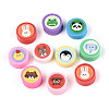 Printed Handmade Polymer Clay Beads CLAY-T022-12F-1