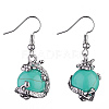 Gemstone Dragon Dangle Earrings EJEW-A092-12P-3