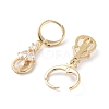 Rack Plating Golden Brass Dangle Leverback Earrings EJEW-A030-01I-G-2