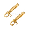 2Pcs Brass Shackle Clasps KK-PH0012-62B-G-1