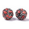 Polymer Clay Rhinestone Beads RB-S055-24G-2