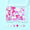 100Pcs 10 Styles 2-Hole Drawbench Glass Seed Beads SEED-FS0001-46-6