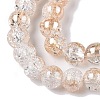 Electroplated Crackle Glass Beads Strands X-EGLA-N014-6mm-02-3