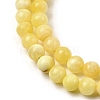 Natural Yellow Jade Beadd Strands G-A274-A01-4mm-4