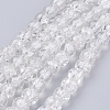 Crackle Glass Beads Strands X-CCG-Q001-6mm-01-1