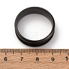 201 Stainless Steel Grooved Finger Ring Settings STAS-TAC0001-10F-B-3