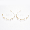 Brass Cubic Zirconia Stud Earrings X-KK-S350-062G-2