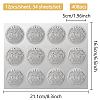 34 Sheets Silver Foil Embossed PET Picture Sticker DIY-WH0528-017-2
