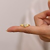 925 Sterling Silver Micro Pave Clear Cubic Zirconia Adjustable Cuff Rings FS-WG9FEE4-01-1